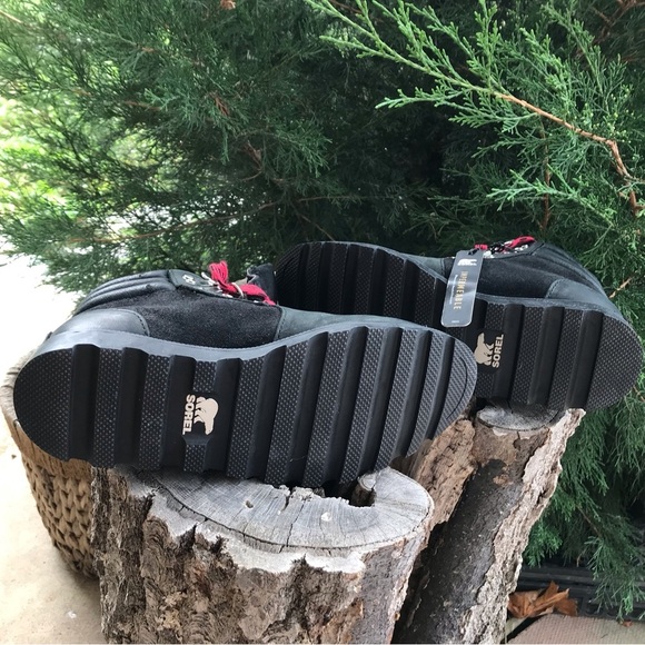 Sorel Ainsley Conquest Black Hiking Boots - Waterproof Suede Leather - Picture 6 of 13